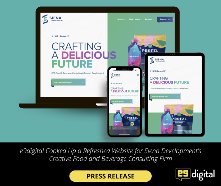 food and beverage web design